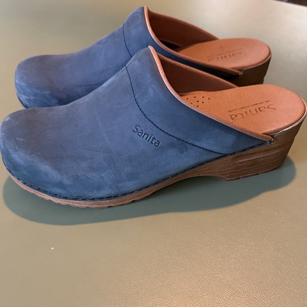 Sanita Women's Slate Blue Mules